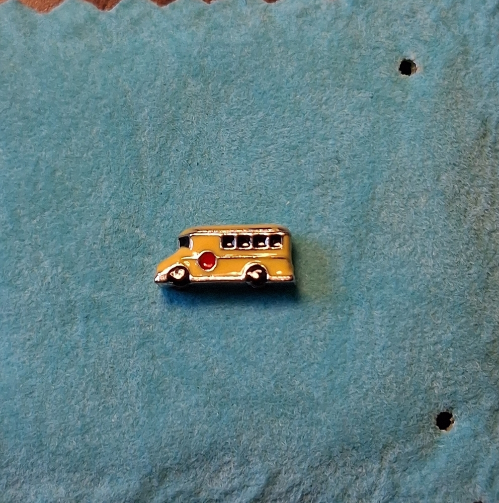 Yellow School Bus Origami Owl Charm